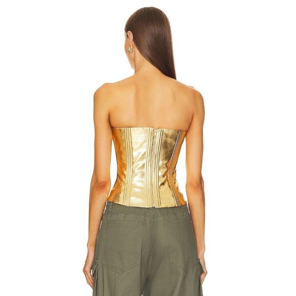 Rozie Corsets Strapless Corset Top in Gold - Picture 3 of 5
